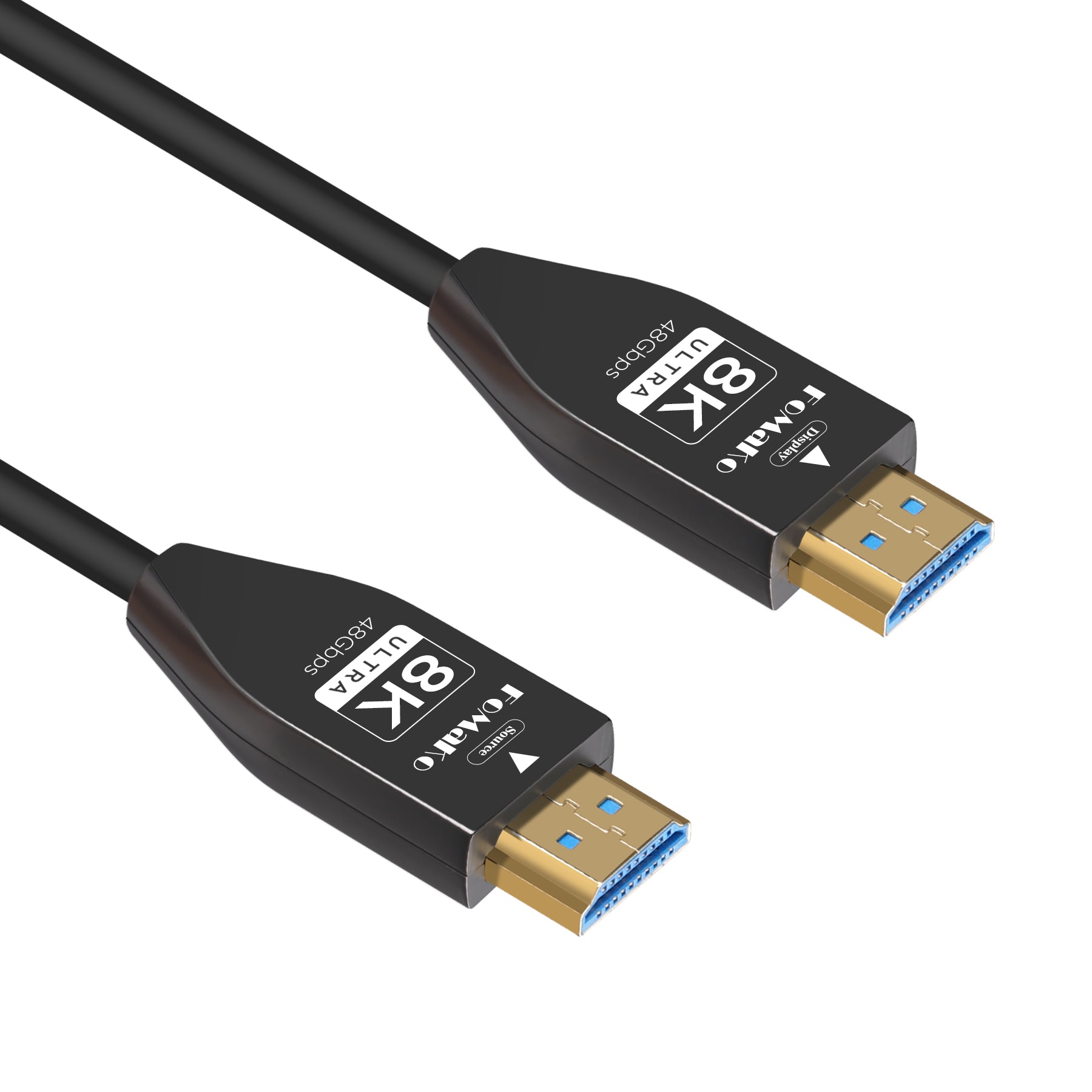FoMaKo 8K 4K Full Fiber Optic HD Cable 164 FT 50 Meter, Ultra High Speed 48Gbps,UHD HDTV 2.1, Support 8K@60Hz 4K@120Hz, Dynamic HDR, eARC, Active Optical Cable (AOC)