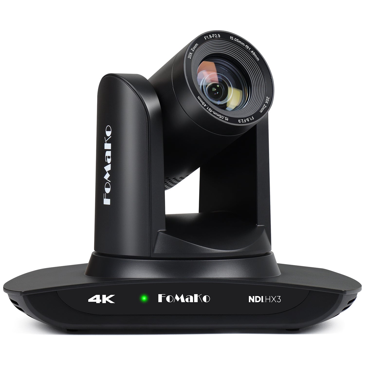 FoMaKo K20NS 4K HDMI PTZ Camera NDI HX3, AI Auto-Tracking Gen 3, 20X Optical Zoom, 3G-SDI IP USB3.0 LAN HDMI NDI PTZ Camera 4K for Church Worship Education Conferences