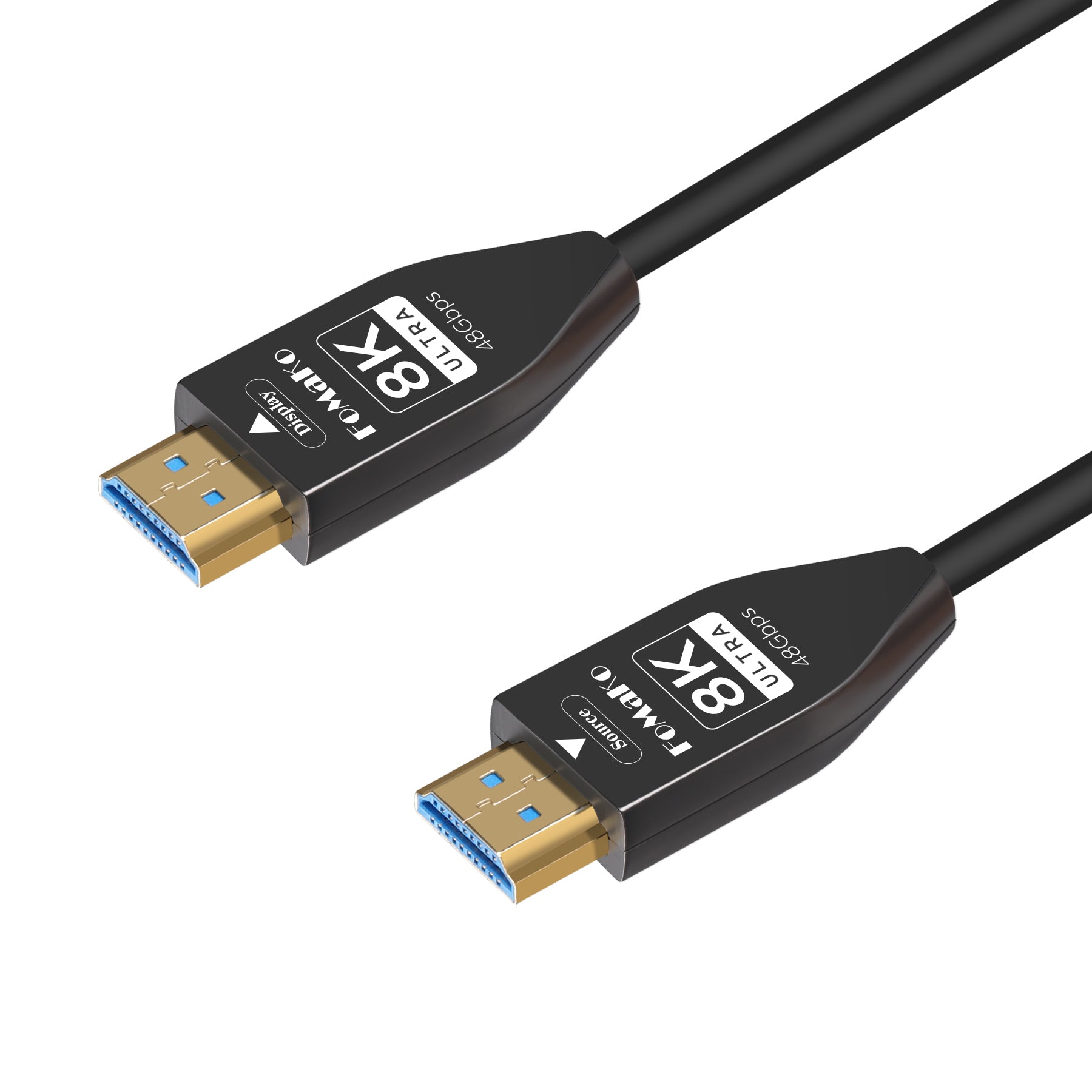 FoMaKo 8K 4K Full Fiber Optic HD Cable 164 FT 50 Meter, Ultra High Speed 48Gbps,UHD HDTV 2.1, Support 8K@60Hz 4K@120Hz, Dynamic HDR, eARC, Active Optical Cable (AOC)