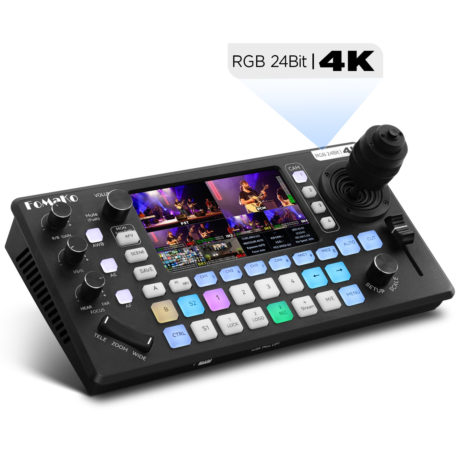 KC800 4K HDMI Video Mixer with PTZ Control | FoMaKo