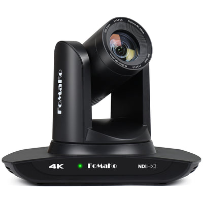 FoMaKo K20NS 4K HDMI PTZ Camera NDI HX3, AI Auto-Tracking Gen 3, 20X Optical Zoom, 3G-SDI IP USB3.0 LAN HDMI NDI PTZ Camera 4K for Church Worship Education Conferences