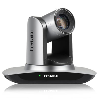 FoMaKo FMK12UH Pro(20x) HDMI PTZ Camera AI Auto-Tracking Gen 3, 20x Optical Zoom, IP USB3.0 HDMI Camera for Church Services Worship Education,NDI Upgradeable (Silvery)