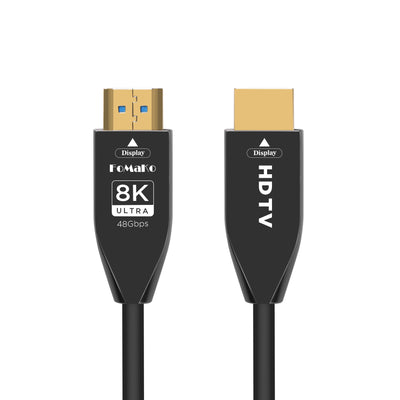 FoMaKo 8K 4K Full Fiber Optic HD Cable 164 FT 50 Meter, Ultra High Speed 48Gbps,UHD HDTV 2.1, Support 8K@60Hz 4K@120Hz, Dynamic HDR, eARC, Active Optical Cable (AOC)