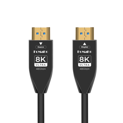 FoMaKo 8K 4K Full Fiber Optic HD Cable 164 FT 50 Meter, Ultra High Speed 48Gbps,UHD HDTV 2.1, Support 8K@60Hz 4K@120Hz, Dynamic HDR, eARC, Active Optical Cable (AOC)